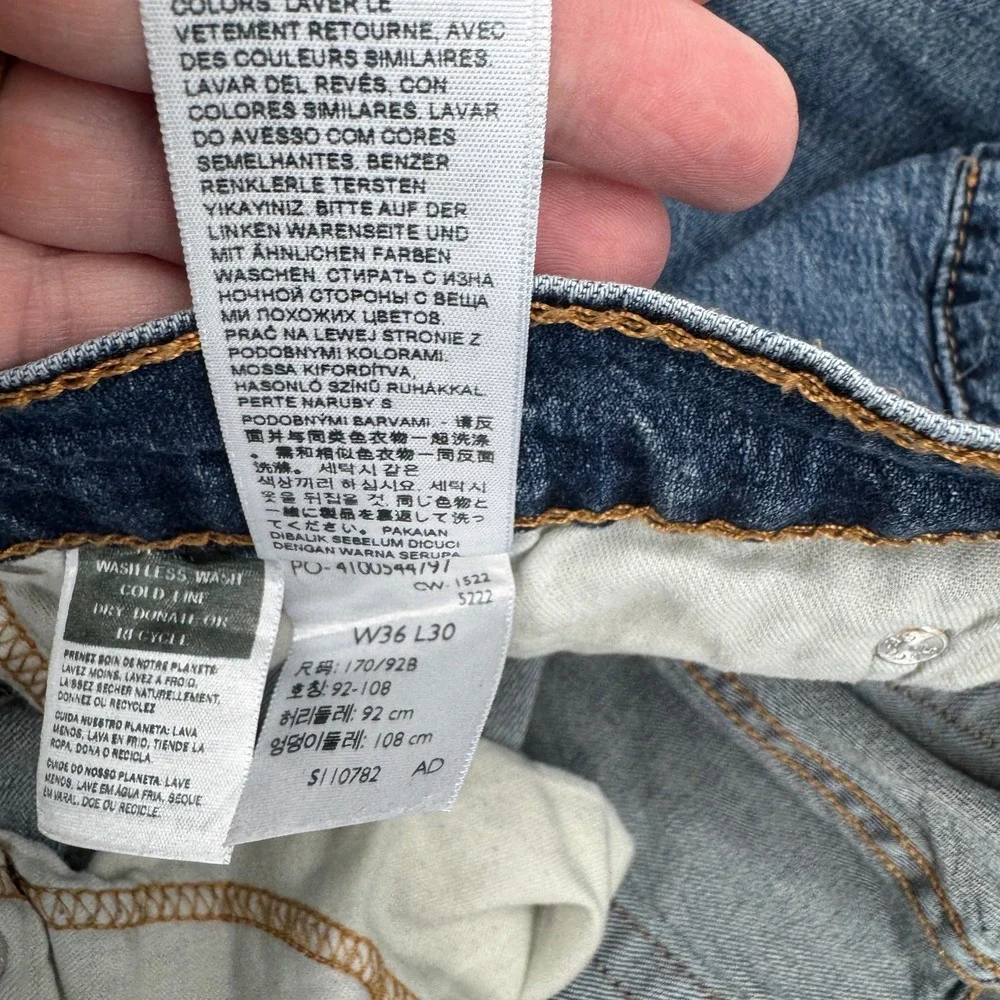 Levi's 505 Jeans Mens 36x30 (36x29 ACTUAL) Regular Fit Straight Leg Blue Denim‎